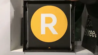 Rollsign roll-through: NYC Subway BMT/IND 1984 End Route Rollsign (R27, R30)