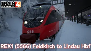 REX1 (5566) Feldkirch to Lindau Hbf - S-Bahn Vorarlberg - 4024 - Train Sim World 4