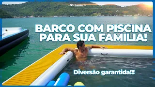 PISCINA INFLÁVEL FLUTUANTE PRA LEVAR NO SEU BARCO E ONDE QUISER!  | GC Produtos - Bombarco