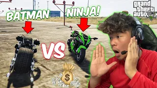 KAWASAKI NINJA vs BATMAN SUPERBIKE!! | PAG NATALO DELETE YOUTUBE! | GTA 5!