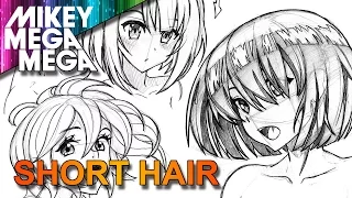How To Draw SHORT HAIR FOR ANIME MANGA