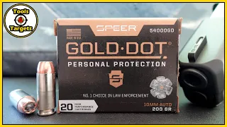 Gold Dot: HOT or NOT?...10mm Speer Gold Dot Self-Defense AMMO Ballistic Gel Test!