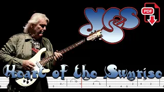 Yes - Heart of the Sunrise (🔴Bass Tabs | Notation) @ChamisBass #chamisbass #yesbandbass #basstabs