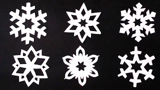 12 Paper mini Snowflakes (small snowflakes) in 2 MINUTES EACH Crafts