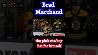 Brad Marchand makes a hat trick and takes the pink cowboy hat for himself | Boston vs Montréal | NHL