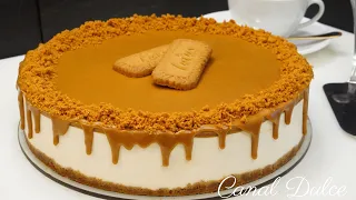 TARTA DE QUESO LOTUS BISCOFF sin HORNEAR sin GELATINA sin LECHE CONDENSADA sin HUEVO sin BATIDORA