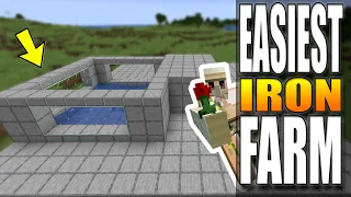 Minecraft Easiest Iron Farm You'll Ever Make - 450+ Per Hour