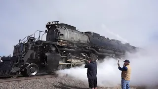 Union Pacific Big Boy 4014 Arrives and Departs Strasburg, November 25, 2019