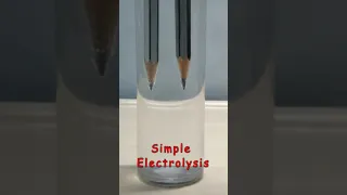 Battery + salt + pencil Electrolysis experiment || simple experiment #shorts #ytshorts