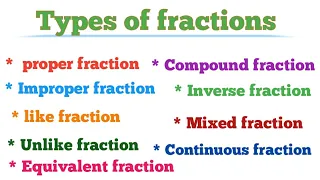 Types of fractions | Fractions | Improve your maths ||