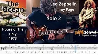 Led Zeppelin The Ocean Jimmy Page Guitar Solo (With TAB)