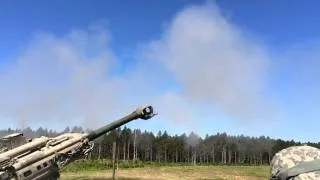 M777 Howitzer firing in Slow Motion 2