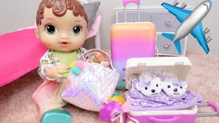 Packing baby alive Abby's Suitcase and travel bag for Vacation  ✈️ doll travel Routine