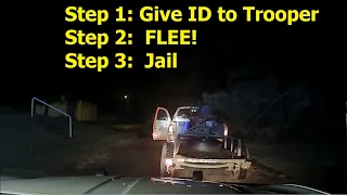 Simple traffic stop for taillight turns into a FELONY FLEEING - Arkansas State Police