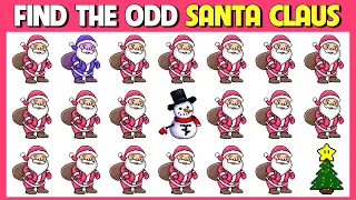 Merry Christmas Special Quiz l How Good Are Your Eyes #230 l Find The Odd Santa Claus