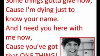 One Direction - One Thing  (Acoustic Lyrics)