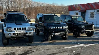 Suzuki Jimny по снежным лесным дорогам