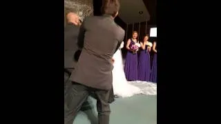 Groom fake faints