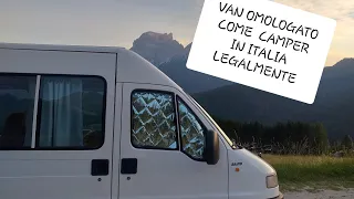 OMOLOGARE da van a Camper in Italia