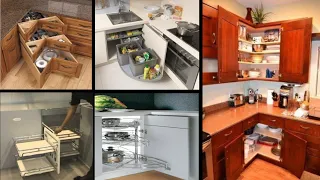 Kitchen Corner Cabinet ideas/Space Saving Kitchen Corner Cabinet Designs/Blind Corner Cabinet ideas