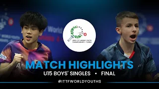 Kazuki Yoshiyama vs Flavien Coton | Final U15 Boys' Singles | ITTF World Youth Championships 2022