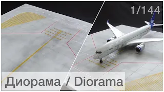 Как сделать диораму стоянки аэропорта Дубая в 144 масштабе (English subs)