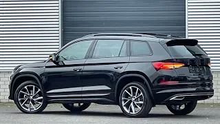 Skoda NEW Kodiaq 2022 Sportline in 4K Black Magic Metal 20 Inch Vega Walk around & detail inside