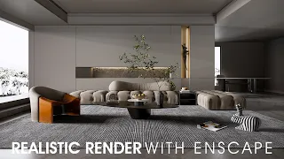 How to make a REALISTIC render interior in sketchup and enscape