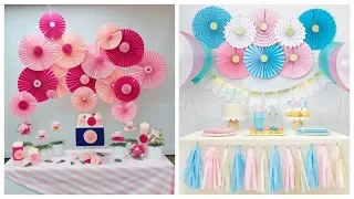 Beautiful Paper Fan Flowers and how to use them to arrange them on a Backdrop