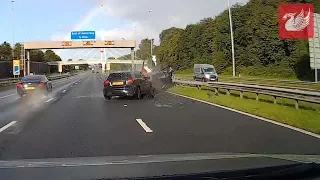 Dramatic dash cam footage shows moment of M62 crash