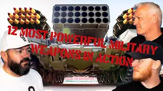 12 Most Powerful Military Weapons in Action REACTION!! | OFFICE BLOKES REACT!!