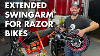 In Depth Razor Swing Arm Extension With A FULLY ADJUSTABLE Chain Tensioner