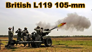 Ukrainian artillery forces use British L119 105-mm Howitzers against Russia in Kherson Oblast region