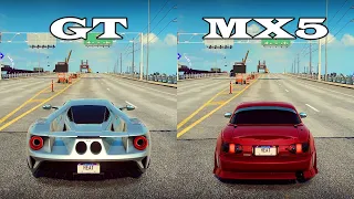 NFS Heat: Ford GT vs Mazda MX5 - Drag Race