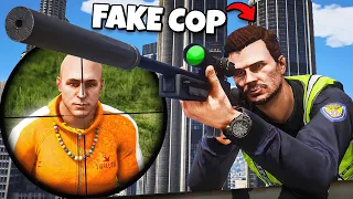 24 Hours as Fake Cop Hitman in GTA 5 RP!