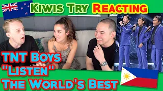 Kiwis Try Reacting to TNT Boys sing "Listen" at the World's Best!