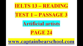 READING - IELTS 13 - ARTIFICIAL ARTISTS