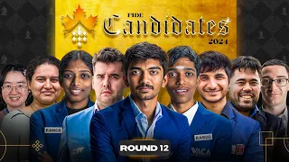 Gukesh becomes the joint leader! Candidates 2024 | Rd 12 | Live: GM Harshit, GM Ramesh, Sagar