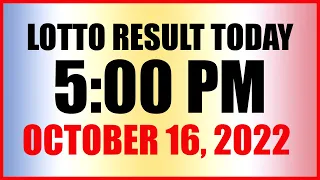 Lotto Result Today 5pm October 16 2022 Swertres Ez2 Pcso