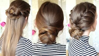 3 Easy Braided Hairstyles | Braided Updo | Braidsandstyles12