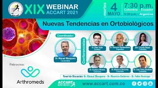 XIX WEBINAR ACCART: Nuevas Tendencias en Ortobiológicos