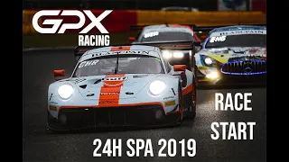 GPX Racing - Race Start and First Stint of Kevin Estre Under Wet Conditions - Spa 24 Hours 2019