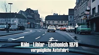 Köln - Liblar - Lechenich 1976 - Autofahrt - Car ride - early dashcam