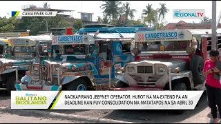 Balitang Bicolandia:Pirang jeepney operator, hurot na ma-extend pa an deadline kan PUV Consolidation