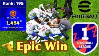 First Win in Division 1 was UNREAL 😵‍💫 | Efootball 2022 Mobile