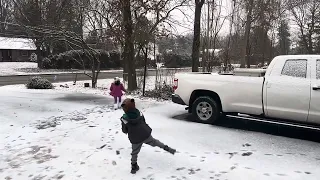 Throwing snow balls