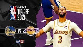 Nba 2K22 Mobile Arcade | With Commentary Edit - Lakers vs Warriors Opening night | gameplay/sim