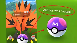 🤯using MASTER BALL caught 2 × Galarian zapdos in pokemon go.