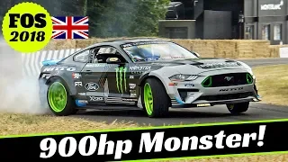 Vaughn Gittin Jr.'s 900HP Ford Mustang RTR - 2018 Goodwood Festival of Speed - Epic Drift & Show!