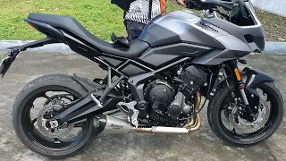 Triumph Tiger Sport 660 2022 with Akrapovic HP 61mm cat delete sound check